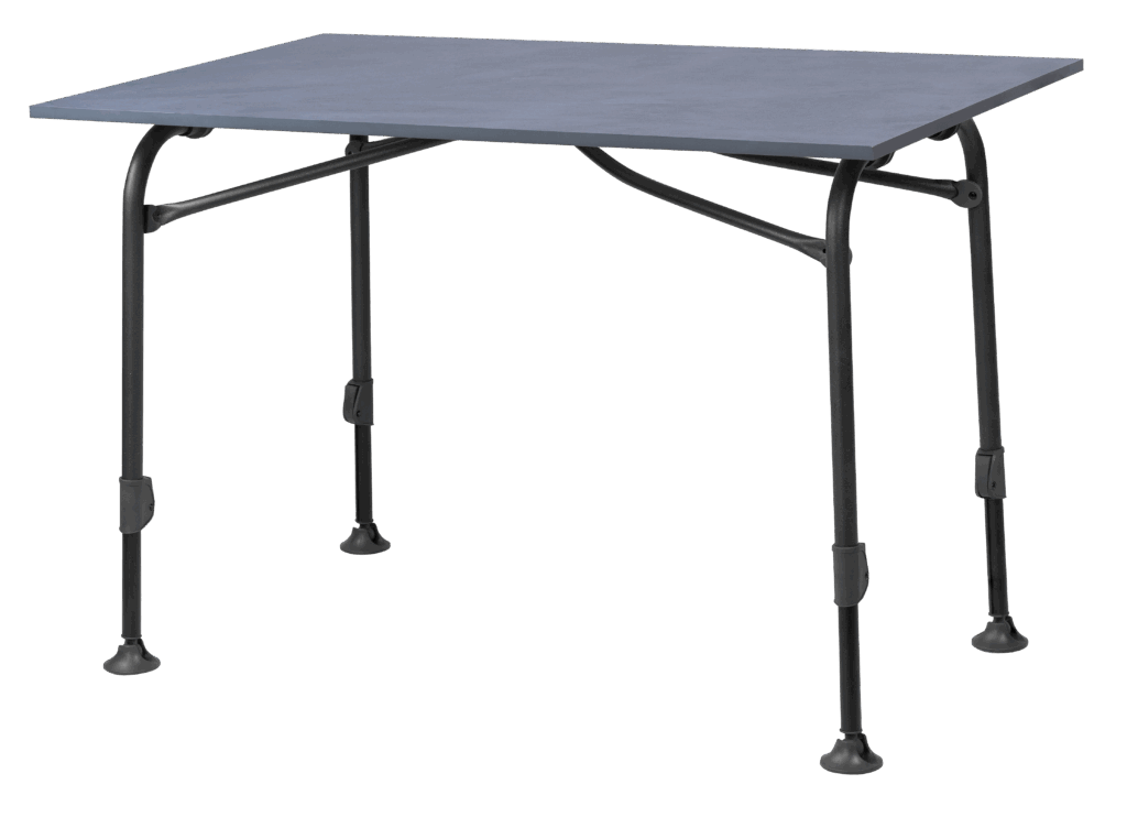 Klappbarer Tisch mit schwarzen Beinen